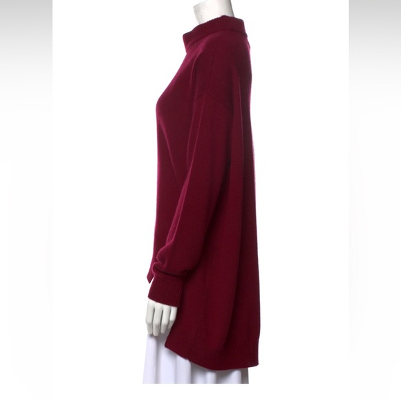 Rosetta Getty Asymmetrical Burgundy Sweater (SW1) - Picture 2 of 4